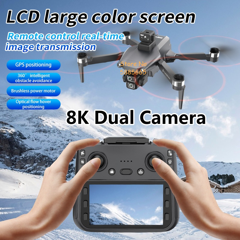 Drone RC 8K GPS FPV Profesiona - Drone Controller Screen ulasan dan harga